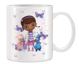 Cana alba personalizata cu Doctorita Plusica, Disney, INOVATIX&reg;. 330ml