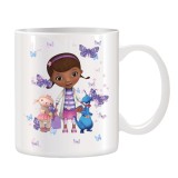 Cana alba personalizata cu Doctorita Plusica, Disney, INOVATIX&reg;. 330ml