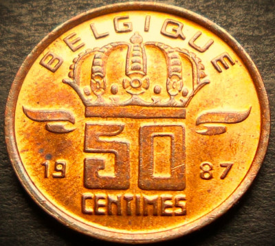 Moneda 50 CENTIMES - BELGIA, anul 1987 * cod 3333 foto