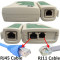 Tester Cablu De Retea LAN RJ45, RJ11, N21CL, Cat5, Ethernet, Line, Alb