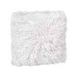 Perna decorativa, 25x25 cm, Imitatie blana, Alb, Poliester, ATU-0803285, Oem