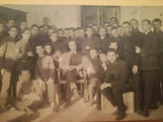 Foto clasa liceu interbelica, Gala?i, format carte po?tala foto