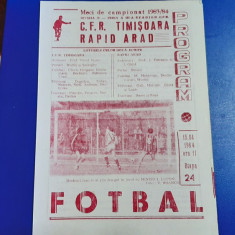 program CFR Timisoara - Rapid Arad