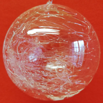 4 globulețe sticlă stil &amp;lsquo;p&amp;acirc;nză de păianjen&amp;rsquo; (D 9 cm) foto