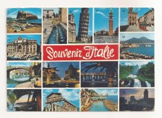 FA83 -Carte Postala- ITALIA - Souvenir d&#039;Italie, circulata 1974