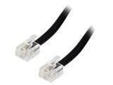 Cablu telefon RJ11 15m negru