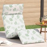 vidaXL Șezlong pliabil cu model de frunze 175x54x8,5cm țesătură Oxford 4019764