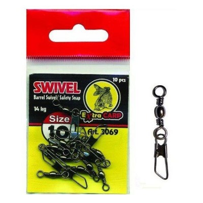 Agrafa cu Vartej Extra Carp Safety Snap, 10buc/plic Nr.8 / 16Kg foto