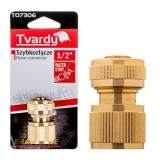 Conector rapid cu opritor 1 / 2&quot; Brass Line, Tvardy T07306