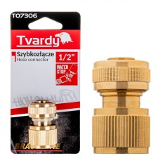 Conector rapid cu opritor 1 / 2&quot; Brass Line, Tvardy T07306