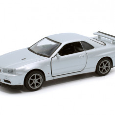 Macheta auto Nissan GTR R34 v_spec 2 gri, pull back, 1:36 Tayumo