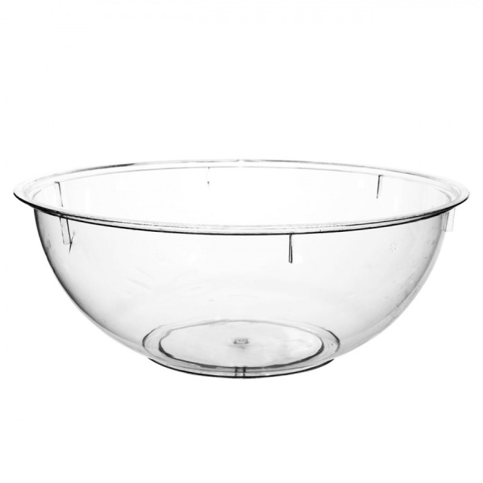 Bol Salată, Model Transparent, Capacitate 5L, Dimensiuni 30x11 cm, Material Plastic