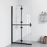 VidaXL Perete de duș walk-in pliabil 100x190cm sticlă ESG transparentă