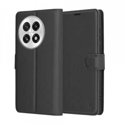 Husa pentru OnePlus 13, Techsuit, Leather Folio, Neagra foto