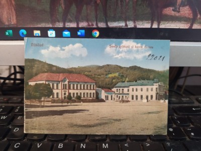Năsăud, Școala primară și banca Aurora, circa 1927, 205 foto