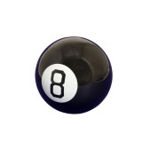Mingea adevarului, Magic 8 Ball, 10CM, negru cu alb, Agitati pentru a primi raspunsul, 20 de raspunsuri in limba engleza