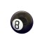 Mingea adevarului, Magic 8 Ball, 10CM, negru cu alb, Agitati pentru a primi raspunsul, 20 de raspunsuri in limba engleza
