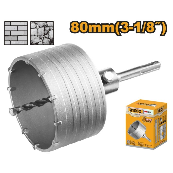 Carota diamantata 80 mm - Ingco HCB0801