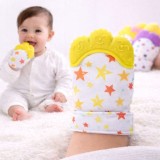 Manusa dentitie din silicon - Model 6 Galben (Marime Disponibila: 0-12 luni)