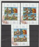 ROMANIA 2024 FLORILE CULORILOR Minicoli cu 3 timbre si o vinieta LP.2465mc MNH**, Nestampilat