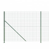 Gard plasa de sarma cu bordura, verde, 1,4x25 m GartenMobel Dekor, vidaXL