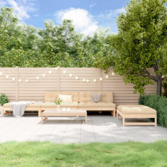 vidaXL Set mobilier relaxare de grădină 5 piese lemn masiv de pin