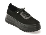 Pantofi IMAGE negri, 387375, din piele intoarsa