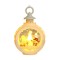 Decoratiune craciun tip felinare cu baterii, 13.5 x 9 cm,lumanare cu geam si inscriptie om de zapada,lumina alb cald,baterii incluse,alb