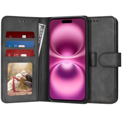 Husa 360 iPhone 16 Plus Techsuit Diary Book, negru foto