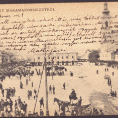 5412 - SIGHET, Maramures, Market, Litho, Romania - old postcard - used - 1904