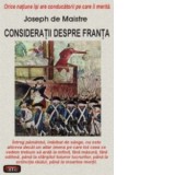 Consideratii despre Franta - Joseph de Maistre