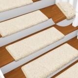 vidaXL Trepte de scară covor 15 buc 65x21x4 cm alb