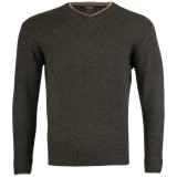 Jack Pyke Ashcombe Pulover 100% l&acirc;nă de miel cu decolteu V, culoare oliv, mărimea L