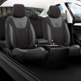 Cumpara ieftin Set huse scaune piele si material textil Kia Sportage IV 2016-2019 (BANCHETA FRACTIONATA)