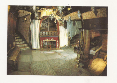 SI1 - Carte Postala -ISRAEL- Bethlehem, Stable where Jesus was born, Necirculata foto