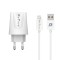 Incarcator si Cablu Date compatibil telefon iPhone Lightning 5/6/7/8, DeTech, 5V, 2.1A, 2100mAh, incarcare rapida, 2 x port USB