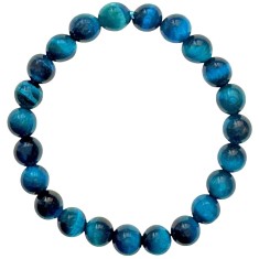 Bratara Ochi de Tigru albastru sau ochi de soim, piatra semipretioasa pentru indeplinirea dorintelor, femei barbati, elastica