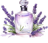 Cumpara ieftin Sticker decorativ, Parfum din Lavanda, Mov, 68 cm, 1339STK-9