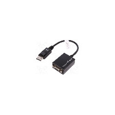 Cablu DisplayPort - VGA, DisplayPort mufa, D-Sub 15pin HD soclu, 150mm, negru, ASSMANN - AK-340410-001-S