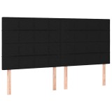 Cumpara ieftin Tablie de pat neagra 160x5x118/128 cm, material textil