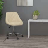 Cumpara ieftin Scaun de birou pivotant, crem, piele ecologică