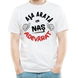 Tricou personalizat, Asa arata un Nas adevarat, culoarea alb, marimea XL