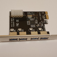 Adaptor PCIe x1 cu 4 porturi USB 3.0 (v1)