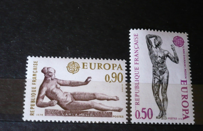 Franta 1974 - EUROPA. SCULPTURA, serie nestampilata, AE1