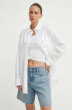 Levi&#039;s camasa din bumbac femei, culoarea alb, cu guler clasic, relaxed