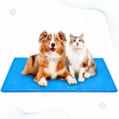 Covoras de racire pentru animale, Sofia CONCEPT, Impermeabil, 90 x 50cm, Large, Albastru marin