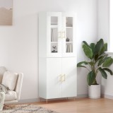vidaXL Dulap &icirc;nalt, alb, 69,5x34x180 cm, lemn compozit