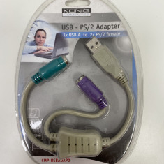 Cablu convertor USB - 2x PS2 Konig CMP-USBADAP2 / (1610)