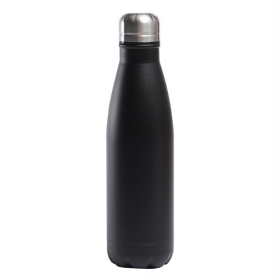 Bidon izotermic, ideal pentru a mentine temperatura bauturii, capac argintiu, 750ml Negru foto