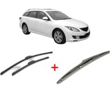 Cumpara ieftin Set 3 stergatoare MAZDA 6 Estate (GH) 2007 - 2013, pentru parbriz si luneta, Bosch Twin